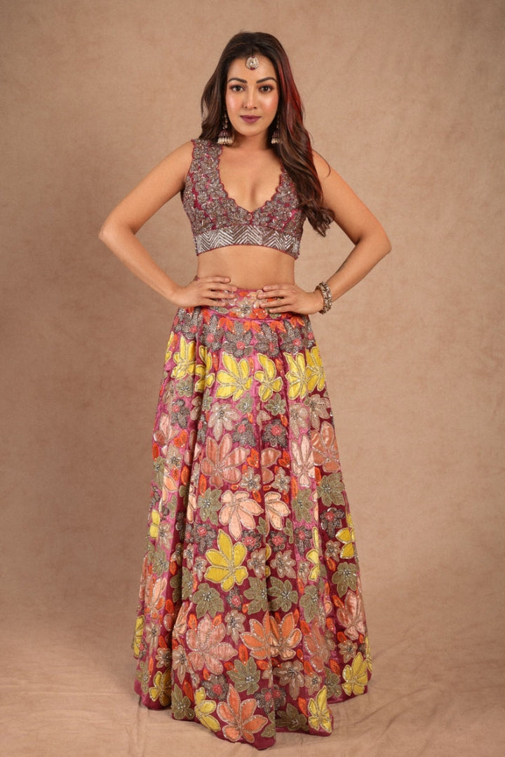 Catherine Tresa In Sundari Lehenga Set