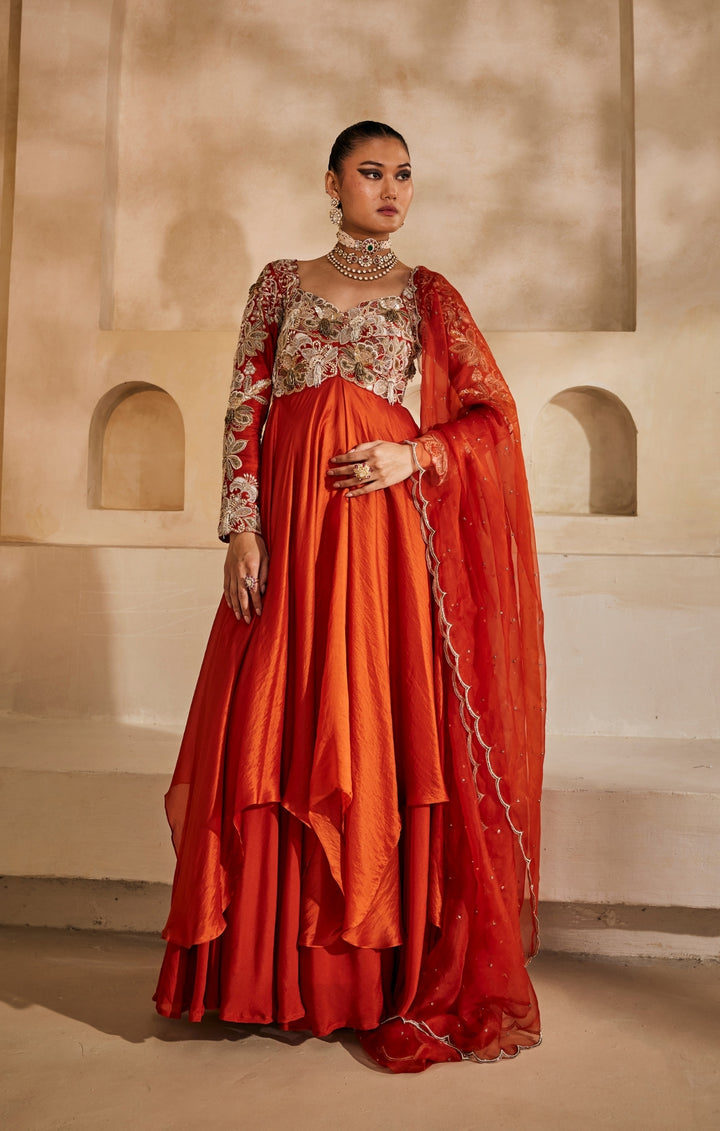Kesari anarkali set