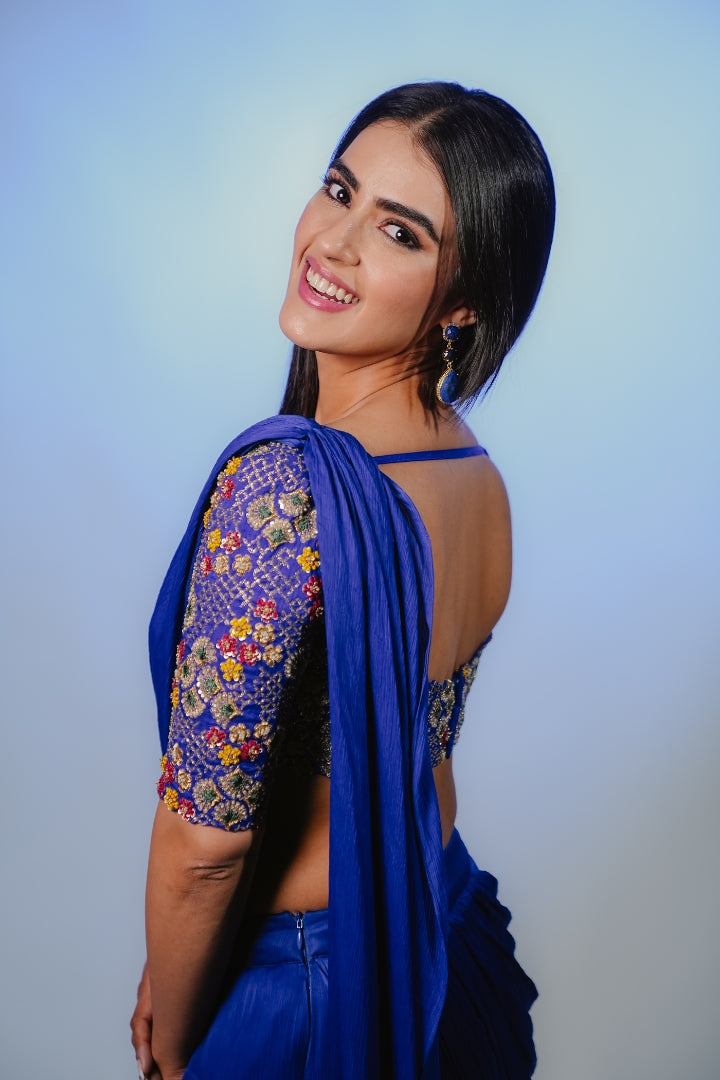 Kavya Thapar In Kiara ruffled saree set