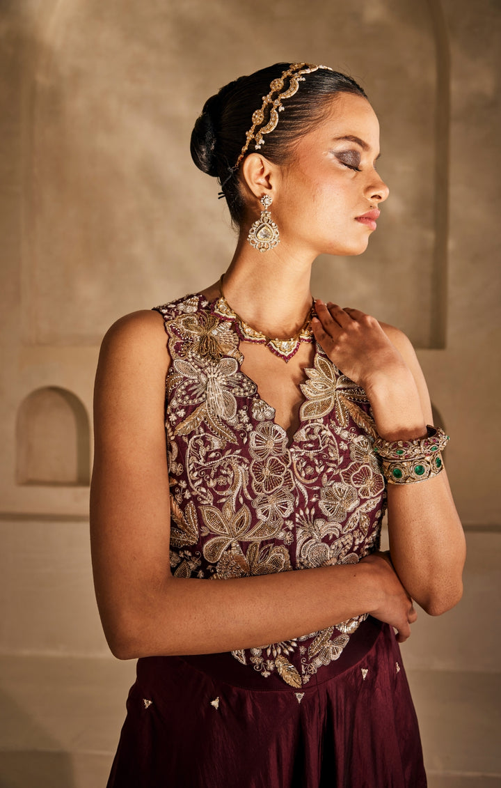 Gulnaz palazzo jacket set