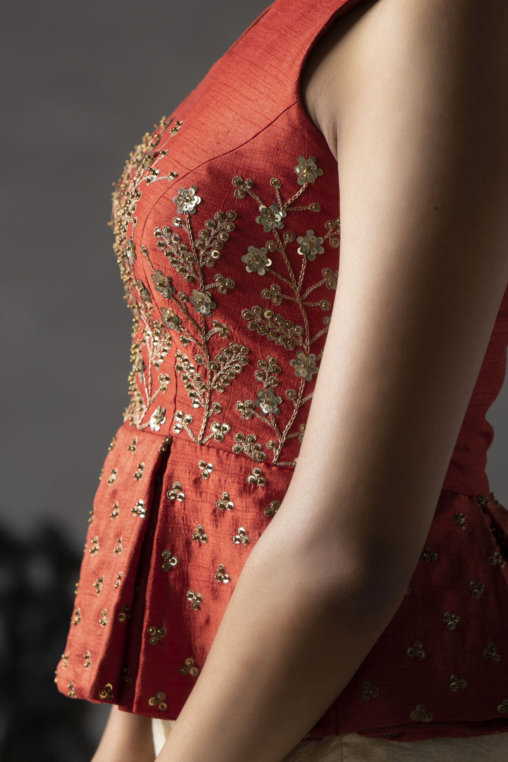 Mawra Peplum Pallazo Set - anupellakuruofficial
