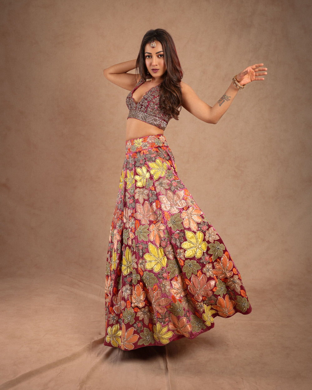 Catherine Tresa In Sundari Lehenga Set - anupellakuruofficial